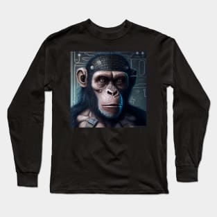 Cyber chimpanzee Long Sleeve T-Shirt